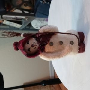 Vintage Stuffed Snowman Figurine